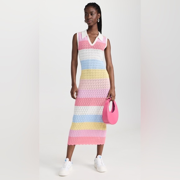 English Factory Knit Stripe Sleeveless Dress In Multi Size S - Picture 16 of 16